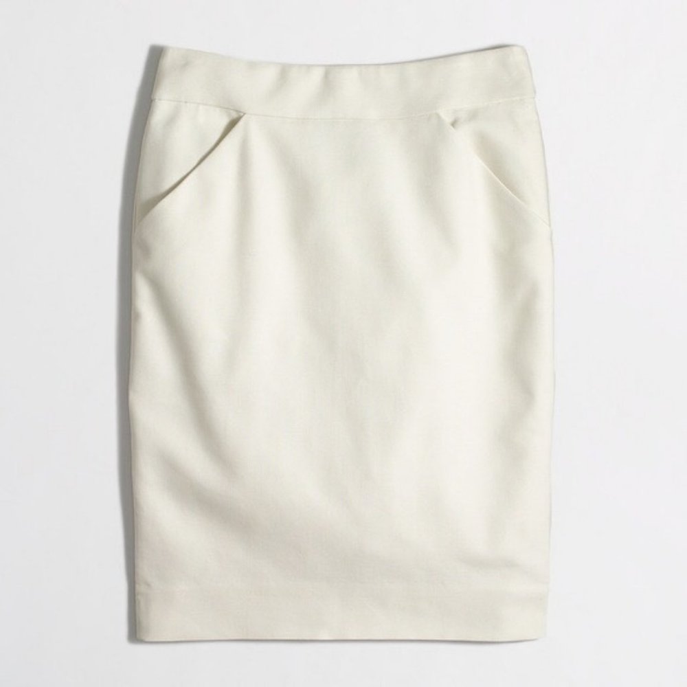 J. Crew Factory Pencil Skirt - Double Serge Cotton